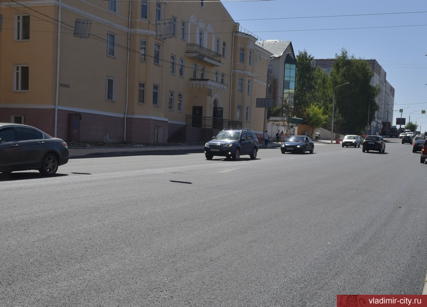 Во Владимире досрочно завершается ремонт дороги на ул. Дзержинского